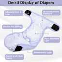 4 Pack Reusable Female Dog Diaper, Highly Absorbent Doggie Diapers for Female Dogs, Dog Diaper Small, Yellow