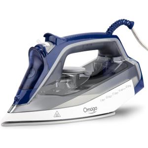 OMAIGA Steam Iron for clothes - 1750W Clothes Iron with Non-Stick Ceramic Soleplate, Powful Steam, 3-Way Auto-Off, Self-Cleaning, Anti-Calc, 13.52oz Water Tank Ironing Clothes for Home