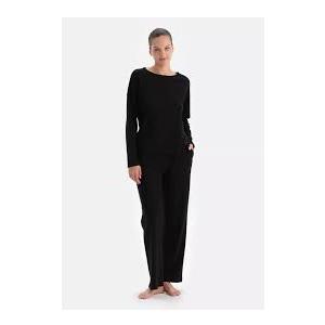 Black Long Sleeve Shirt and Black Stretch Pants, Large