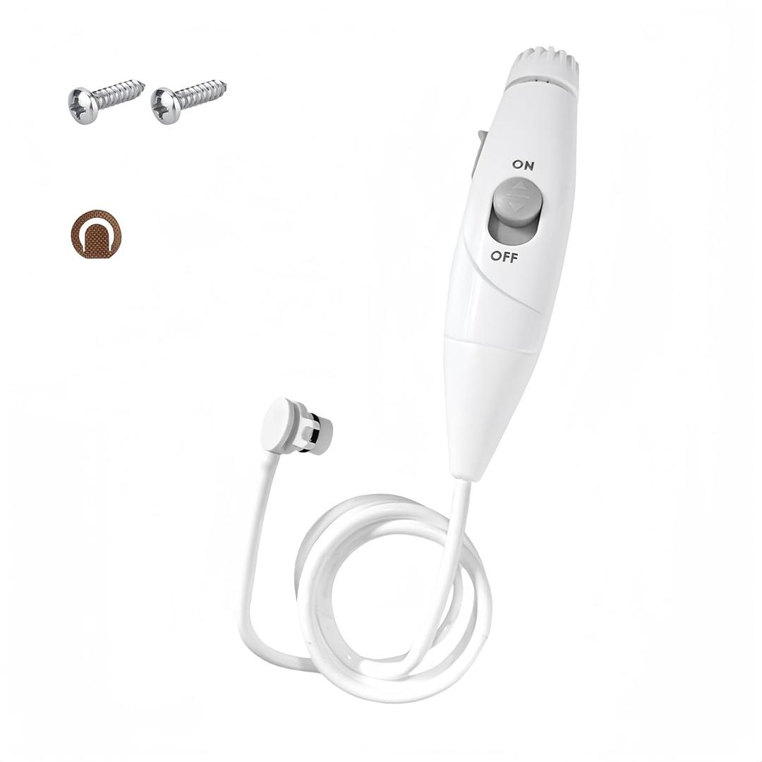 Replacement Hose and Handle Parts for Waterpik Water Flosser WP-660 WP-670 Series Oral Irrigator Accessories Water Hose Plastic Handle Oral Hygiene Compatible(Slide Switch, Grey)