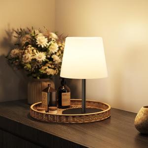 EZVALO Outdoor Cordless Table Lamp, IP65 Waterproof 4500mAh Rechargeble Shower Lamp, Dimmable Touch Lamp, LED Night Light Lamp for Bathroom Patio Camping Restaurant Home 1 Pack (Black)