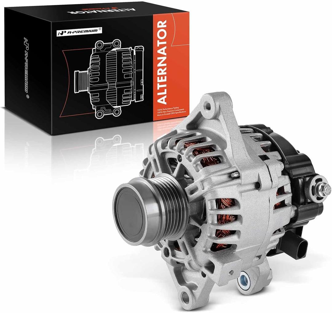 A-Premium Alternator Compatible with Toyota Corolla 2014-2019 1.8L, 12V 115A 6-Groove Decoupler Pulley Clockwise, Replace# 27060-0T230, FG12T050