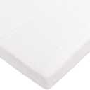 Babyletto 100% Organic Cotton All-Stages Midi Crib Sheet, GOTS-Certified, Fitted 360°, Ultra-Soft and Breathable Muslin - Plain White