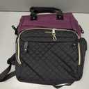 LOVEVOOK Laptop Backpack for Women, 15.6'' Waterproof Nurse Bag Teacher Work Backpack Purse for Women, Travel Computer Backpack for College Office Business Ladies (Dark Purple Black)