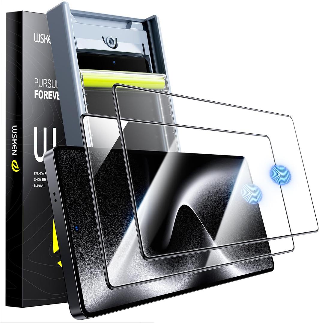WSKEN for Samsung Galaxy S25 Ultra Screen Protector  [0.02s Fingerprint Unlock] [NO.1 Top 9H+ Tempered Glass] [Auto Dust Remove] [Zero Bubble] 8K HD 10X Shatterproof Case Friendly, 2 Pack