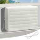 Air Conditioner Covers for Inside, Insulated Airconditionercover for Winter, Window AC Cover with Drawstring Double Insulation, Wall airconditioner Winter cover, White, S(17"x13"x3.5")