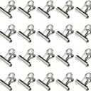 HAHIYO 1.25inch Silver Bulldog Clips Metal File Hinge Binder Clips Clamps Save Space Strong Spring Jaws Rock Solid Grip Book Lay Flat Deburred Edge for Hang Photos Wall Grid Dog Food 20PCS