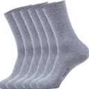 Mens Classic Cotton Dress Socks Thin Lightweight for Office Business Comfortable Casual Crew Socks Black 6 Pack (10-14, Gray 6 Pairs)