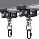 BeneLabel Punching Bag Hanger, Heavy Bag Mount, Boxing Bag Kit, Holder, Wall Mount, Accessories for Beam, 400KG Capacity (Hanger&Carabiner&360Swivel(2 Pack))