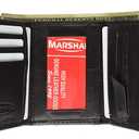 MARSHAL Ladies Black Leather Lambskin Wallet W Coin Purse 796