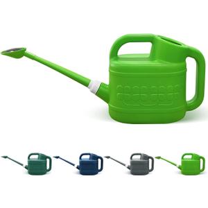 2 Gallon Watering Can for Outdoor Plants, Modern Watering Cans for House Plant Garden Flower, Plastic Watering Cans with Removable Nozzle and Long Spout (Light Green)