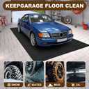 Non-Slip Garage Floor Mat, 17' x 7.4' Heavy Duty Under Car Parking Mat, Waterproof Oil Spill Containment Mat, Cuttable Reusable Garage Protector Mat for Concrete Floor