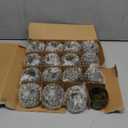 16 Pcs Green Votive Candle Holders, Round Glass Tea Lights Holder with Polka Dot Embossed, Votive Candle Holders for Weddings, Home Decor, Baby Shower, Special Occasions