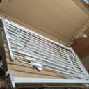 Ostutry 53in Extra Tall Cat Gate for Doorway No Drilling 29.5-40.1in Wide Dog Gate with Cat Door Pressure Mounted Walk Through Pet Gate (White)