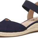 LifeStride Womens Kimmie Wedge Espadrilles Lux Navy, 8.5 M