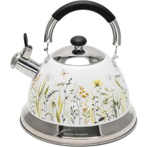 Tea Kettle, 3.1 Quart Whistling Tea Pot for Stove Top, Food Grade 304 Stainless Steel Teapot with for Coffee, Tea, Milk etc