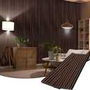 BUBOS Acoustic Wood Wall Panels,2 Pack 47.2 x 12.8 Wood Slat Wall Panels,Soundproof Wall Panels for Living Room,Bedroom,Kitchen & Offices,Natural Walnut