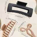 3 PCS Silicone Flexible Hair Claw Clips for Women Soft Bendable Claw Clip Scalp-Safe Soft Cloud Hairclip for Thin and ThickBlack + Dark Khaki + Light Khaki