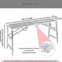 Scaffolding Equipment, Step Ladders, Portable Multipurpose Folding Scaffolding Work Platform Scaffold Tower Ladder Stool Bench Adjustable Height, Galvanized Steel Welding, 800 Lbs Maximum Load