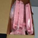 XLHOMO 32-122inch Corner Shower Caddy Tension Pole Pink, Rustproof Drill-Free Shower Shelves for Bathroom Bathtub Washbasin, Adjustable Shower Organizer with 4 Tier Patent Stable Shelves & Towel Bars