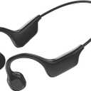 KualaLup Bone Conduction Headphones Bluetooth, Open Ear Headphones Wireless Bluetooth with 6-10H Long Life Black
