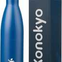Konokyo Insulated Water Bottles,17 oz Double Wall Stainless Steel Vacumm Metal Flask for Sports Travel,Blue
