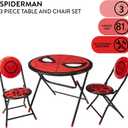 Marvel Spiderman 3 Piece Foldable Round Table and Chair Set, Ages 3+, Onesize