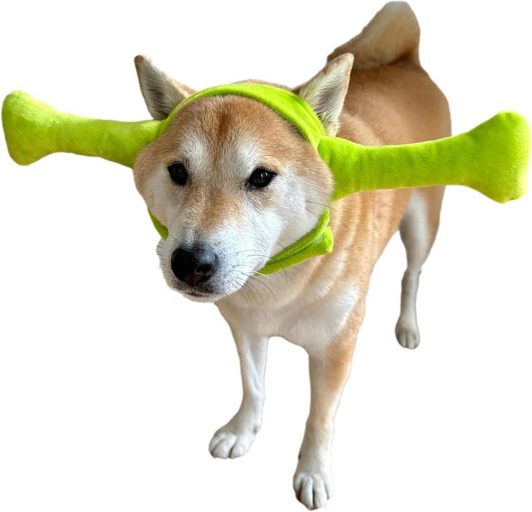 ComfyCamper Dog Green Ears Alien Headpiece - XXS Small Medium XLarge XXL Cosplay Halloween Costumes Christmas, L