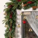 2 x Christmas Bell Garland for Mantel Decor, 6FT String of 11 Jingle Bells with 2 Hanging Loops Christmas Tree Home Door Vintage Decorations