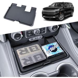 Center Console Organizer Compatible with 2021-2024 Chevy Tahoe/Suburban & GMC Yukon/YukonXL Interior Accessories, Hidden Compartment Cover Armrest Storage Tray(NOT for Denali or 2025 Models)