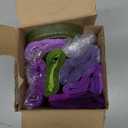 Gersoniel 57 Pcs Crepe Paper Flower DIY Kits 6 Rolls 35g Papel Crepe Sheets 50 Pcs Floral Iron Wire 10 Inch x 8 Feet 1 Roll 50 Meter for Birthday Party Wedding(Purple and Green Series)