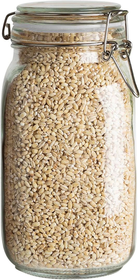 Galashield Glass Jars with Lids 50 oz Food Storage Jars with Airtight Lids Leak Proof Glass Canisters Kitchen Jars