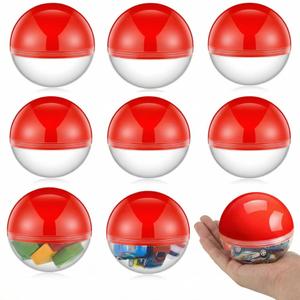 Arrowbash 16 Pcs Cartoon Ball Animation Empty Round Capsule Vending Machine Capsules with Clear Top Adult Birthday Gifts Stuffers DIY Craft Supplies Cartoon Multi-item Party Favors (3.15 Inch)