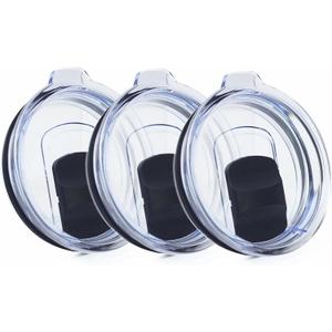 3 Pack 20 oz Tumbler Lid, Magnetic Slider Replacement Lids for YETI 20 oz Tumbler, 10/24 oz Mug and 10 oz Lowball, Spill Proof Cup Lids Covers Compatible for Ozark Trail, Old Style Rtic, BPA Free