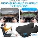anzhixiu Elevated Car Seat Cushion for Improved View Reduces Lower Back Pressure & Supports Spine Ideal for Long Trips Black Truck Seat Cushion