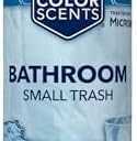 Color Scents Trash Bags 4 Gallon Ocean Mist | Twist Tie Closure | Light Blue | With Microban Technology | 60 Bags, Pack of 8