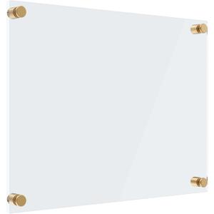 MaxGear Acrylic Dry Erase Board 16"x12"  Wall Mounted Frameless Whiteboard with Marker Holder, Markers & Eraser, Floating Non-Magnetic Writing Board for Office, School, Home, or Restaurant