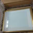 Kate and Laurel Adlynn Wall Picture Frame Set, 16" x 20" matted to 8" x 10", Gold, Set of 3 Gold