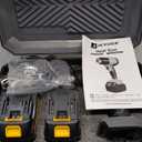 LCD Cordless Heat Gun, Portable Hot Air Gun with 2 x 6.0Ah Battery, Pistola De Calor Inalambrica with 4 Nozzles, 122-1022 Fast Heating Shrink for Vinyl Wrap, Automotive, Paint Removal