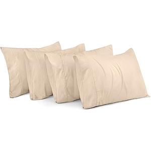 Utopia Bedding Queen Pillow Cases - Pack of 2- Envelope Closure - Soft Brushed Microfiber Fabric - Shrinkage and Fade Resistant Pillow Covers Queen Size 20 X 30 Inches (Beige)