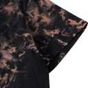 Hilinker Women Tie Dye Crop Tops Distressed Ripped Short Sleeve Casual Summer Tee Shirts Black Brown Tie Dye Medium (Brown, M)