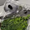 Artificial Cypress Topiary Ball Tree with Ground Spike, Set of 2 Fake Shrub Bushes, 24" UV Resistant Artificial Plants for Outdoor Pot Fillers Planter Spring Decor, Faux Evergreen Tree for Front Porch