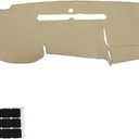 AOUTTUOA Dashboard Dash Cover Pretector Mat Carpet Beige Tan Compatible with Chevy Chevrolet Silverado 1500 LT/WT 2500 HD 3500 HD GMC Sierra 2007 2008 2009 2010 2011 2012 2013
