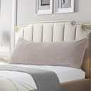 Reafort Ultra Soft Sherpa Body Pillow Cover/Case with Zipper Closure   (21"x54" Body Pillow Cover, Taupe) 