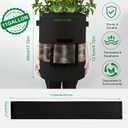 4-Pack 11 Gallon 360Visible Potato Grow Bags, Potato Pot Planter with Flap Window Shade Cloth, Potato Growing Containers, 380g Thickened Felt Garden Planting Bag for Growing Potatoes Vegetables