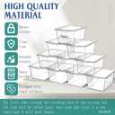 16 Pcs Classroom Storage Cubby Bins with Latching Lid,Clear