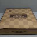 VAMSLOVE Wooden Chess Checkers Game Set 15.5" Large Size Board w/Storage Drawers, Weighted Chess Pieces - 2 Extra Queens 3" King, Gift for Birthday Housewarming Retirement - Black
