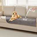 HAOMAIJIA Waterproof Couch Cover for Dogs Washable,Faux Fur Pet Couch Covers for Sofa,Soft Dog Bed Cover Non-Slip Couch Covers for 3 Cushion Couch Sofa Pet Friendly (Grey, 35" x 74")