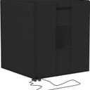 Central Large Air Conditioner Cover for Outside Units, Waterproof & Windproof Outdoor AC Units Cover Black (26"x26"x32" Inch)