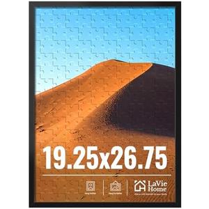 LaVie Home 19.25x26.75 Picture Frame for Wall Display, 19.25x26.75 Black Puzzles Frame with HD Plexiglas, 19.25 x 26.75 Frame 1 Pack, Display Frame for Vertical or Horizontal, Classic Collection